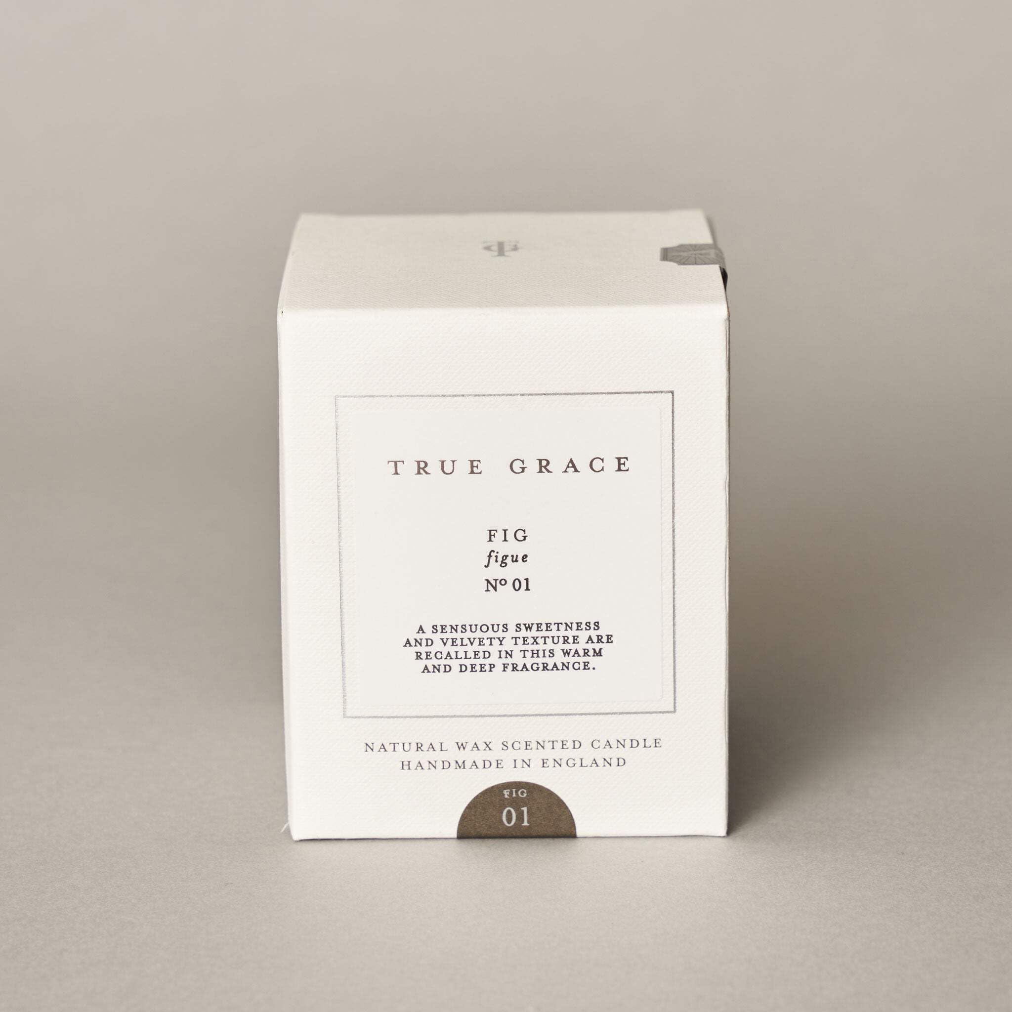 True Grace Fig Classic Candle-Fruity Luxury Scent, Natural Wax, 40hr Burn (190g)