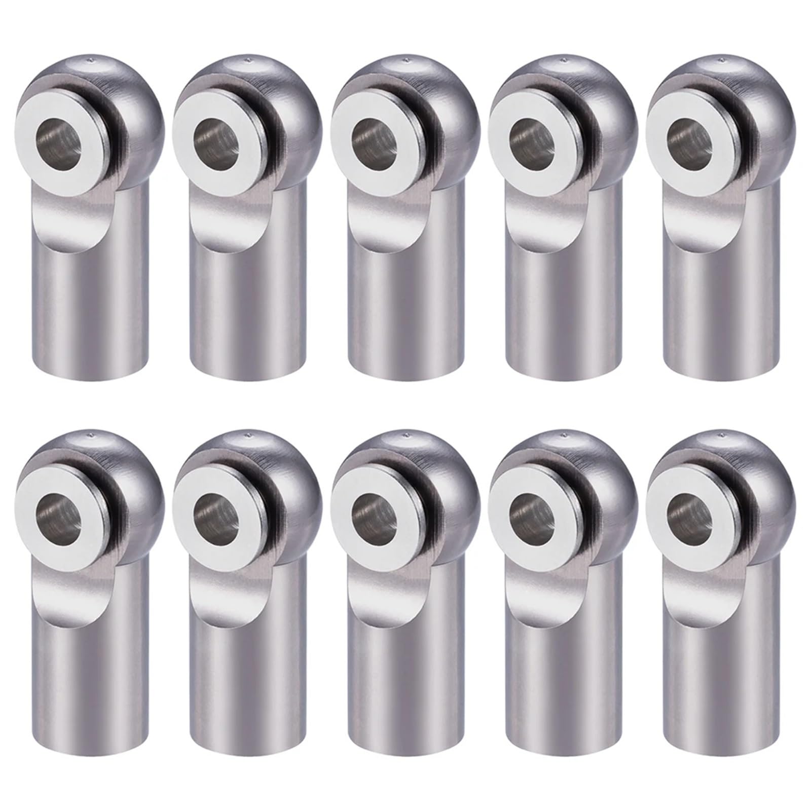 RC Maquetas Componentes Para 10 Uds Extremo De Varilla Metal M2 Soporte Para Juntas Cabeza Bola Tornillo Derecho Modelo RC Coche Barco Avión Camiones Piezas(Titanium)