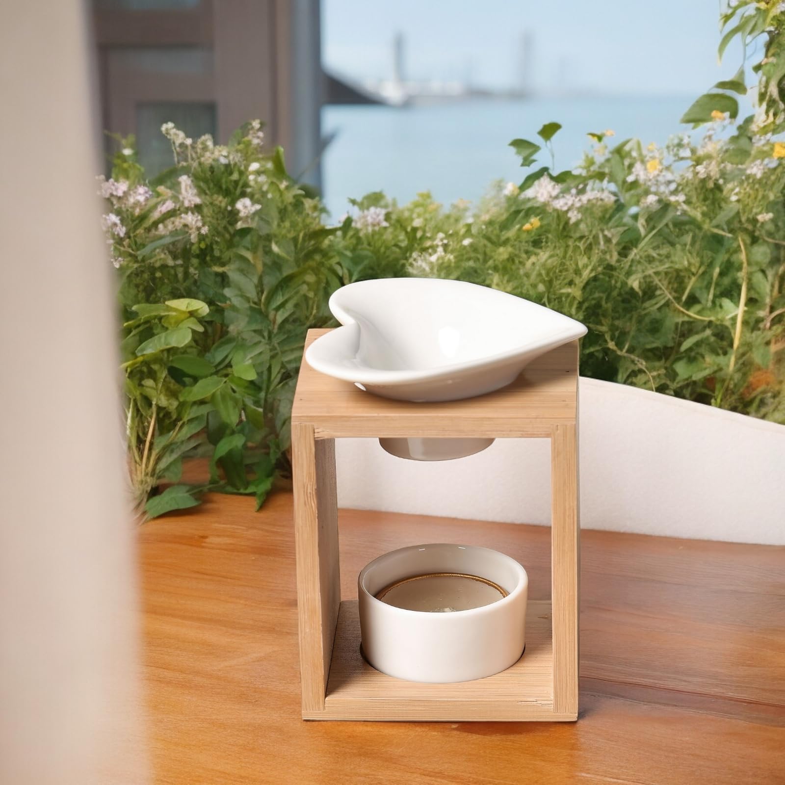 HwaGui Aromalampe 2er Keramik Duftlampe Teelichthal Produktbild-Vorschau 9