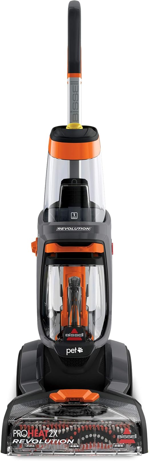 BISSELL ProHeat 2X Revolution Pet Full Size Upright Carpet Cleaner and Shampooer with Antibacterial Spot & Stain Remover, 1548, Black and green