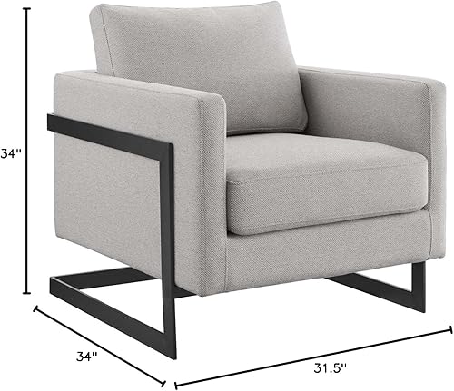 Miniatura 11 de Modway Posse - Silla decorativa de tela tapizada en carbón negro Negro carbón,Black Camel,Negro gris claro,Negro