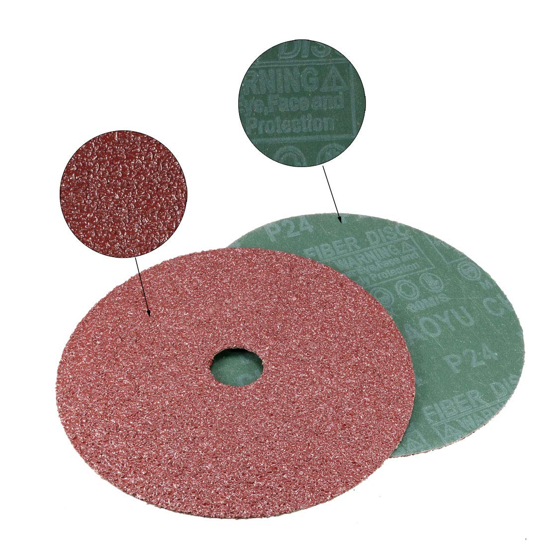4-Inch X 5/8-Inch Aluminum Oxide Resin Fiber Discs - View #4