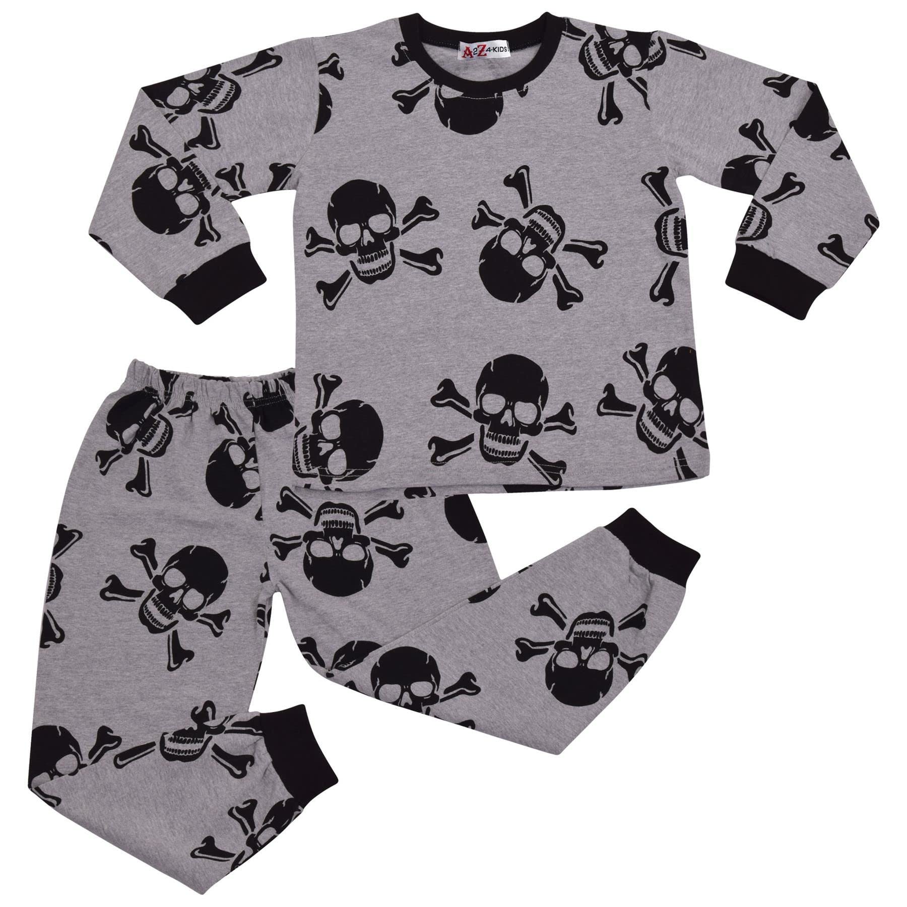 A2z 4 Kids Unisex Kids 162 Grey Girls Pyjamas Children Pjs 2 Piece Set Lounge Suit - Pjs ._13