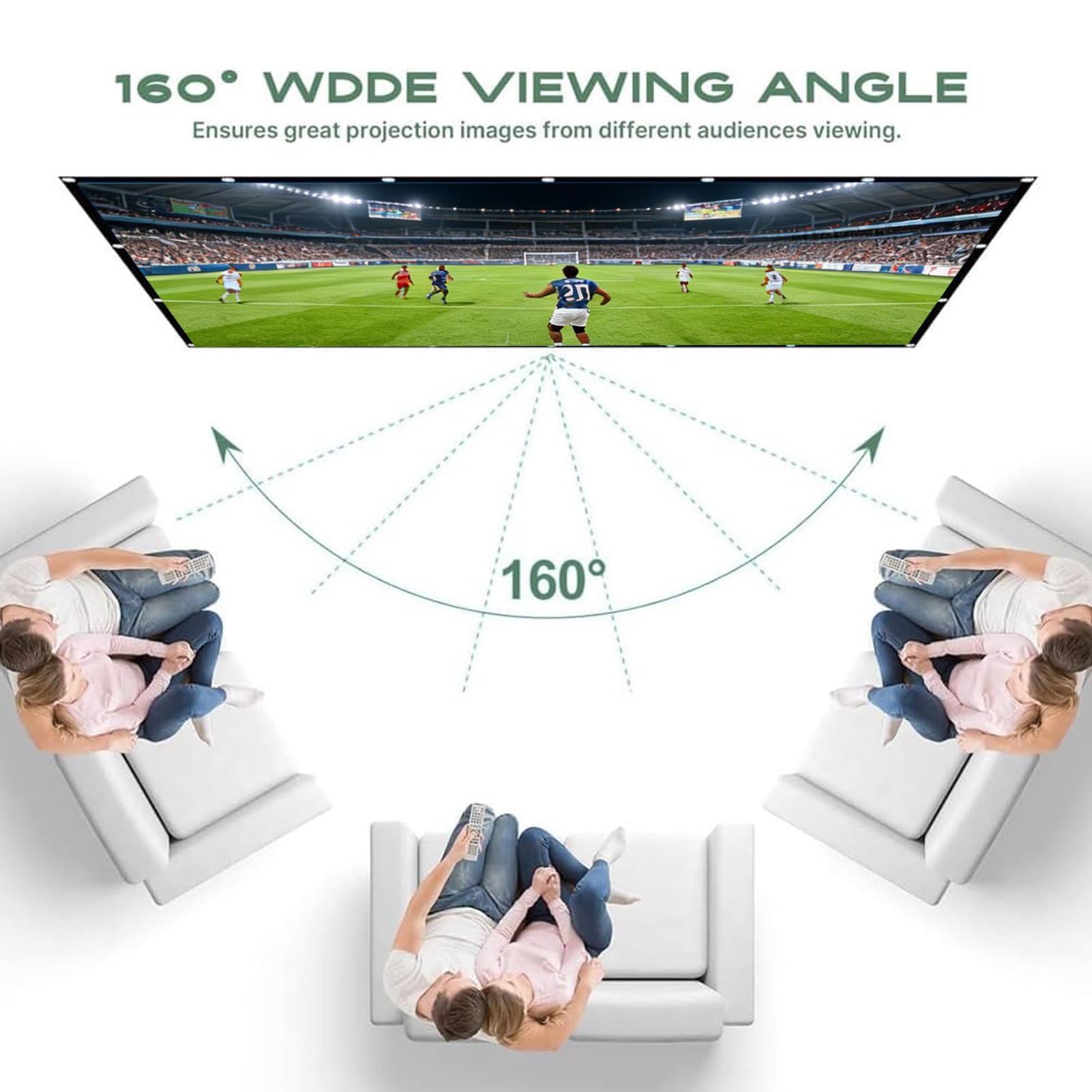 Amazon | 180インチ 16:9 3D フルHD 4K プロジェクタースクリーン