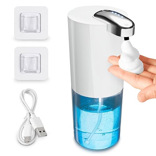 Automatic Soap Dispenser Touchless - 13.5 Oz Automatic Hand Soap Dispenser, 4-Level Adjustable Foaming, Rechargeable and Long-Lasting, Good for