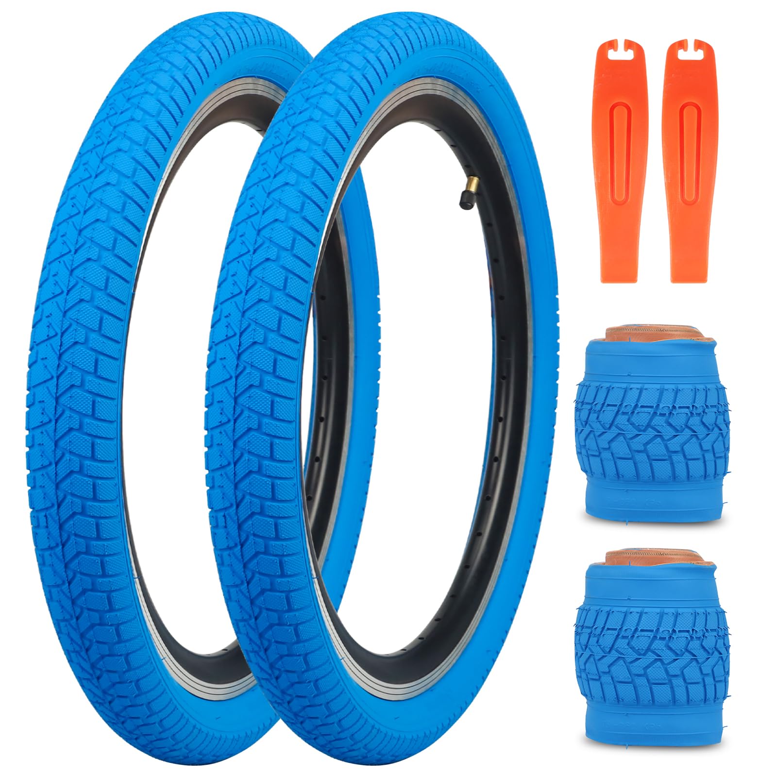 Lot de 2 pneus de vélo Pliables 20 x 2,125 Pouces 30TPI compatibles avec vélo d'enfant 20 x 2,10 20 x 2,125 20 x 2,25