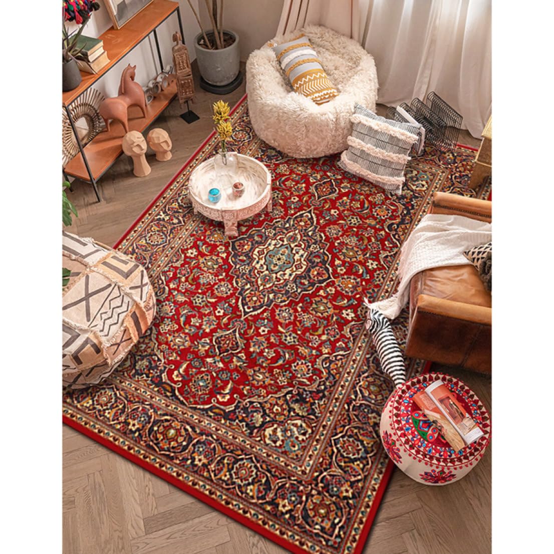 新品★カーペット ラグ 2畳 洗える モロッカン　ペルシャ風 ラグマット 楽天市場】ラグ モロッカン 柄 おしゃれ 190×190cm 2畳