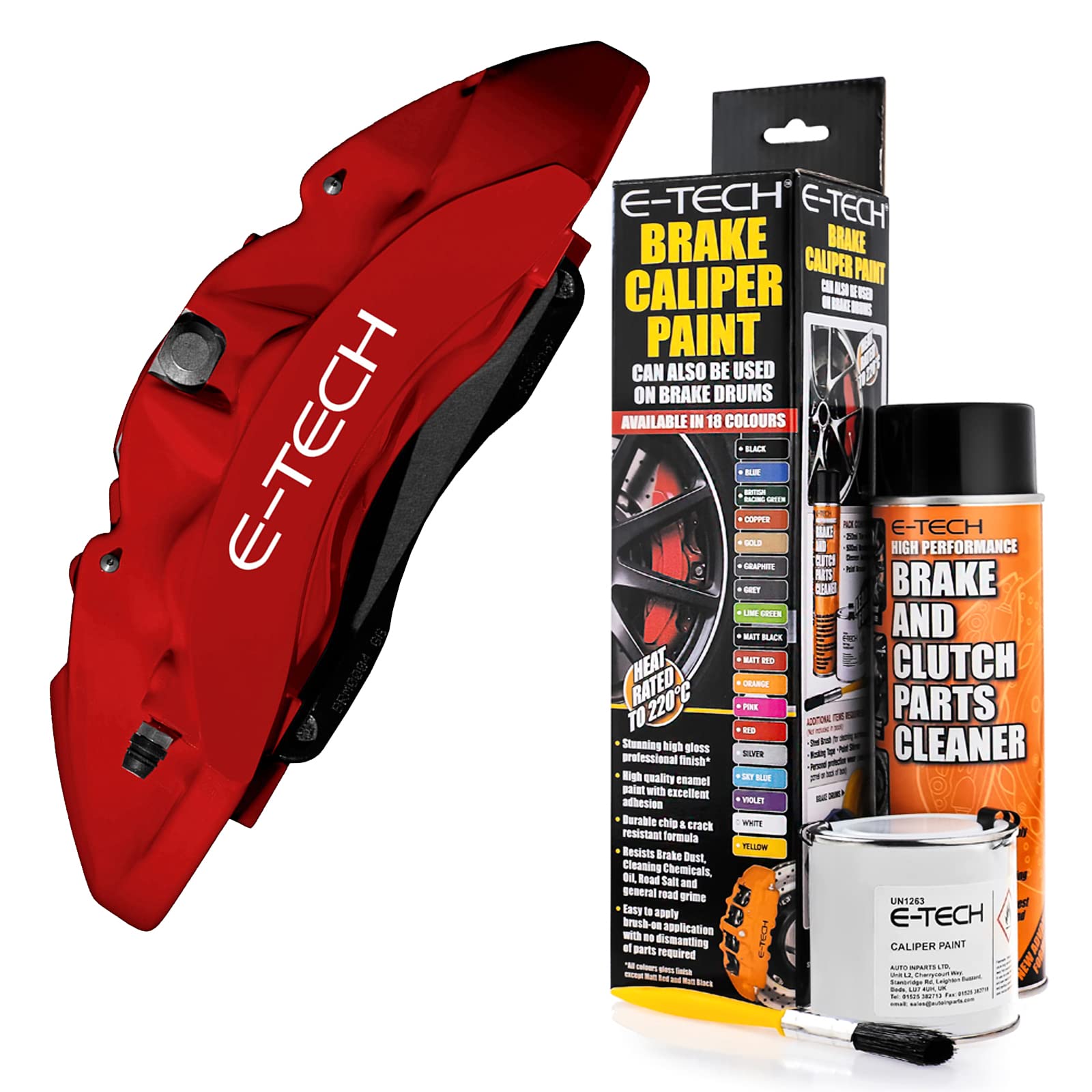Buy ETECH Matt Red Brake Caliper Paint EBCPMR Complete Kit Inc