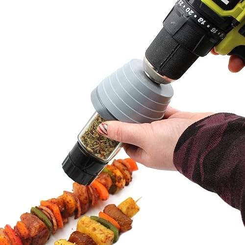 Broca de parrilla - Gris - Accesorio de molino de especias - 3 x 3 pulgadas - Condimento - Especias - Accesorio de cocina