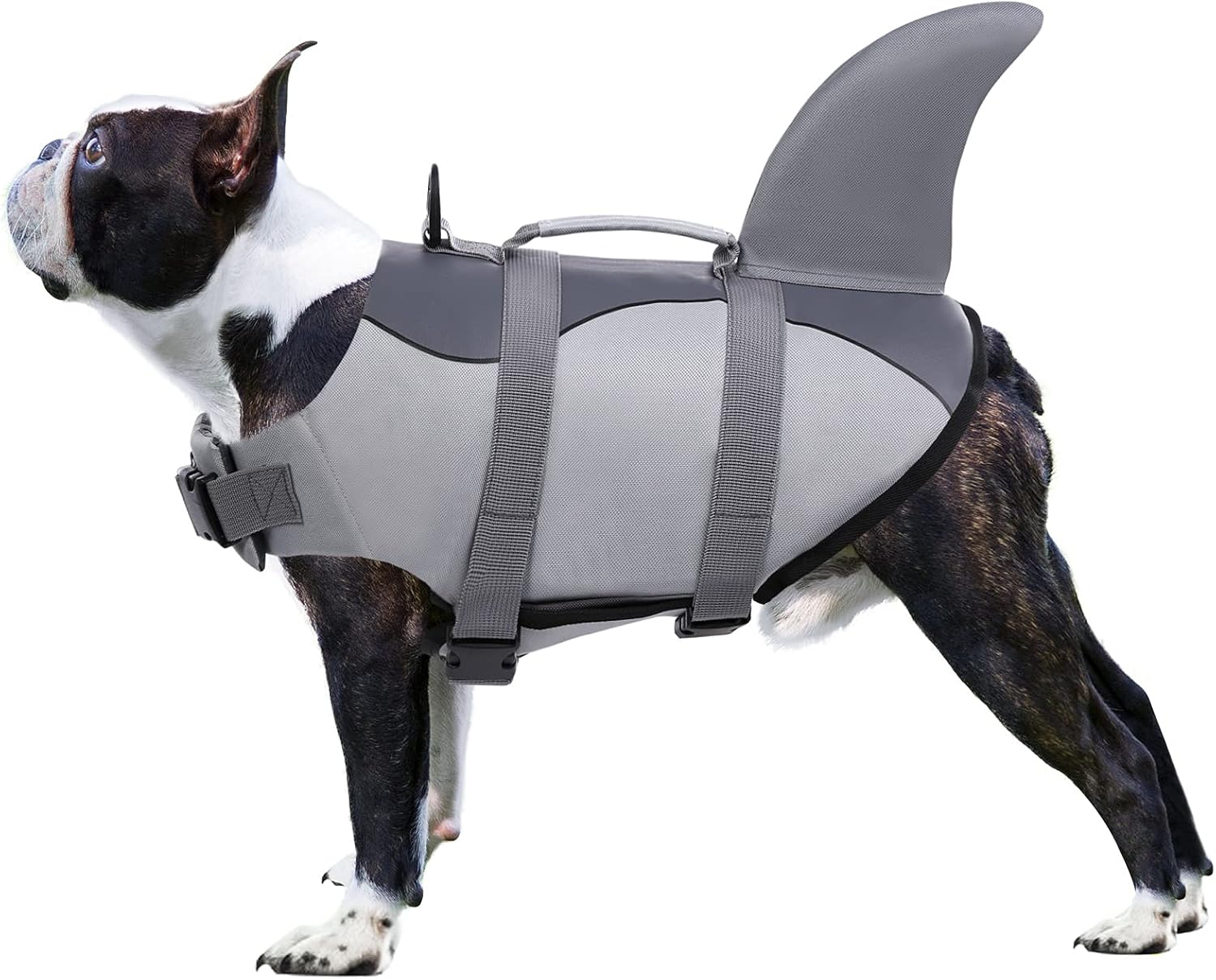 Zuozee Dog Life Jacket, Adjustable Pet Floatation Vest Lifesaver Safety Vest Life Preserver for Small Medium Large Dogs (X-Large, Grey)