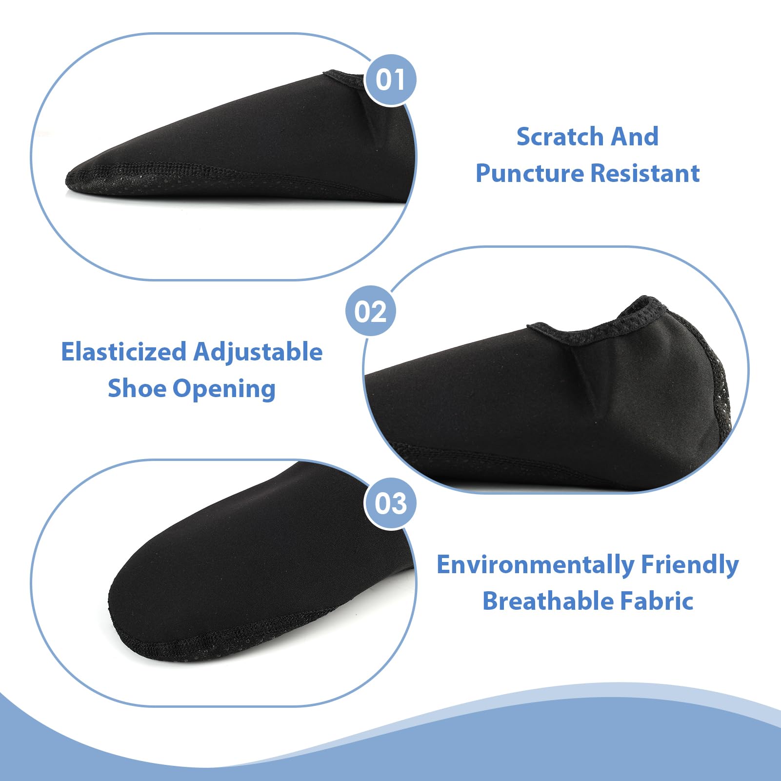 Calzini d'acqua, calzino piscina unisex, scarpa acquatica morbida e antiscivolo, scarpa da spiaggia per adulti e bambini, asciugatura rapida per surf, piscina, immersioni e attività acquatiche
