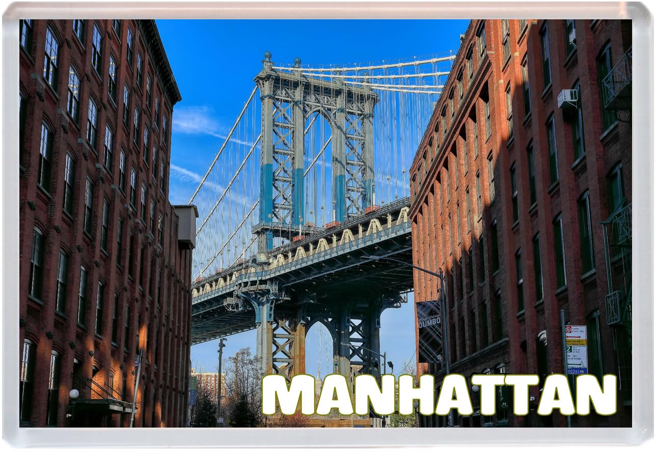 Baked Bean Store Multicolor Manhattan - New York - Usa - Jumbo Fridge Magnet 96 X 67Mm Bbsfhm1547