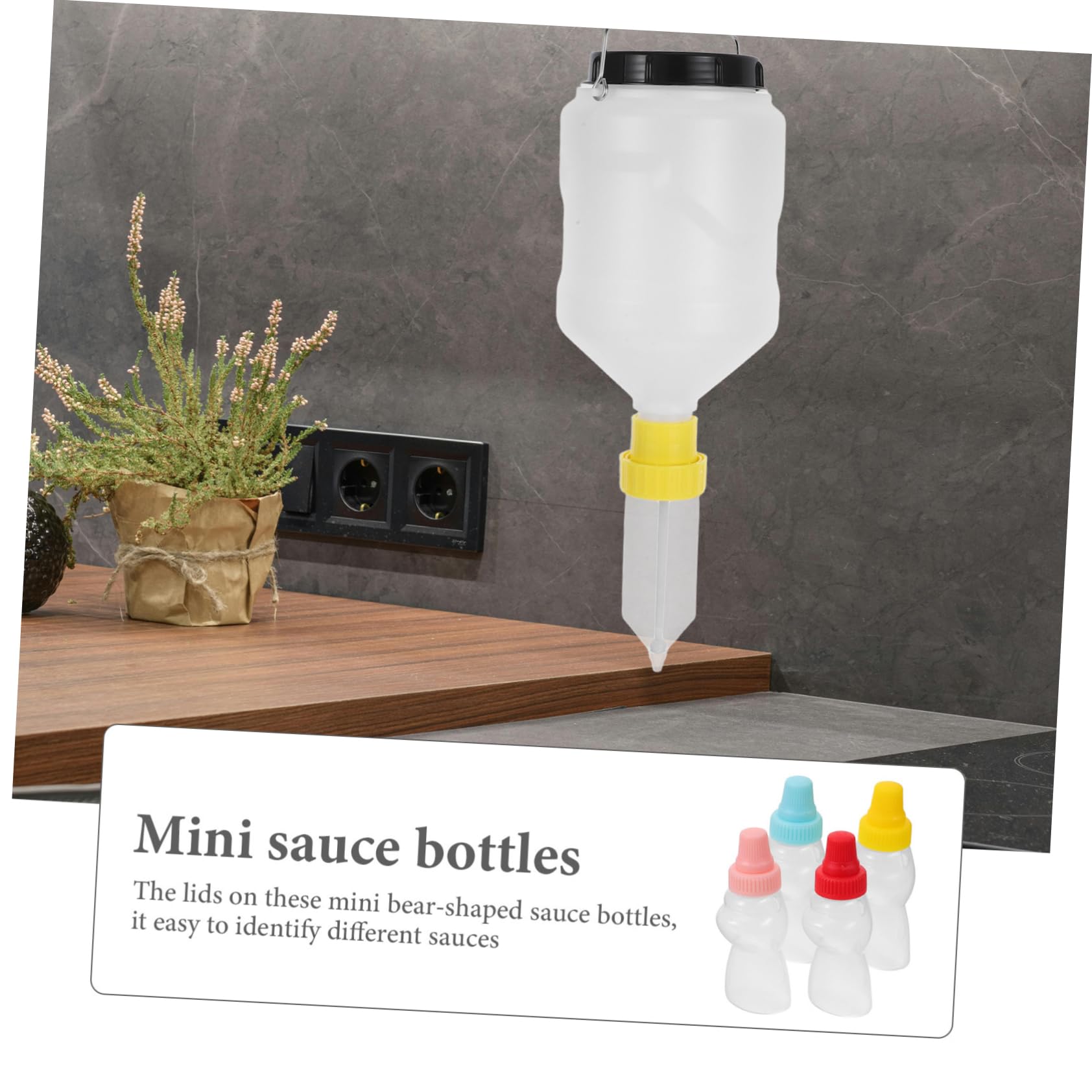 Mobestech Quetschflasche Für Ketchup Und Öl Hängender Saucenspender Auslaufsicher Nachfüllbar Für Soßen Gewürze Und Salatdressing