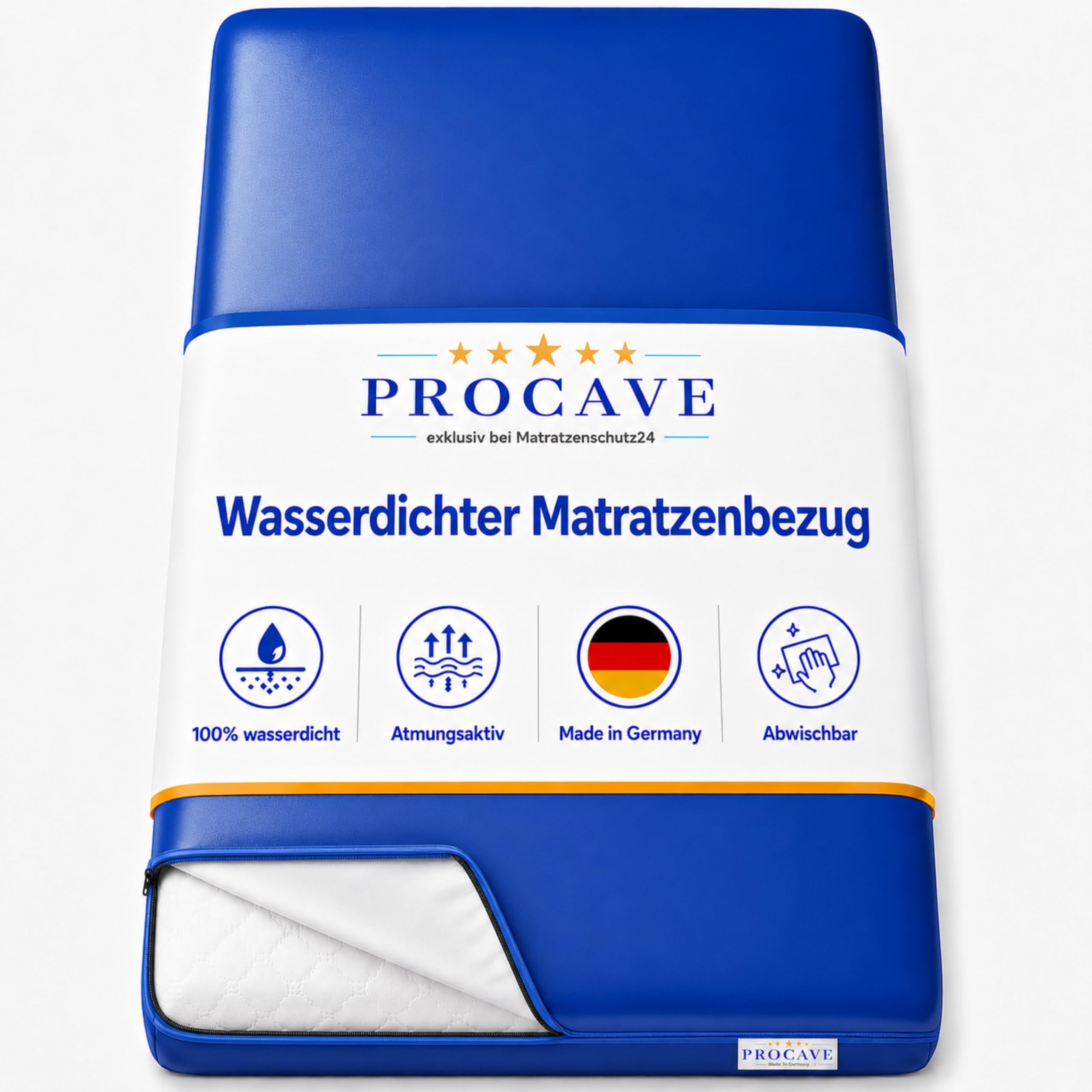 PROCAVE Housse de Matelas, imperméable, Bleue