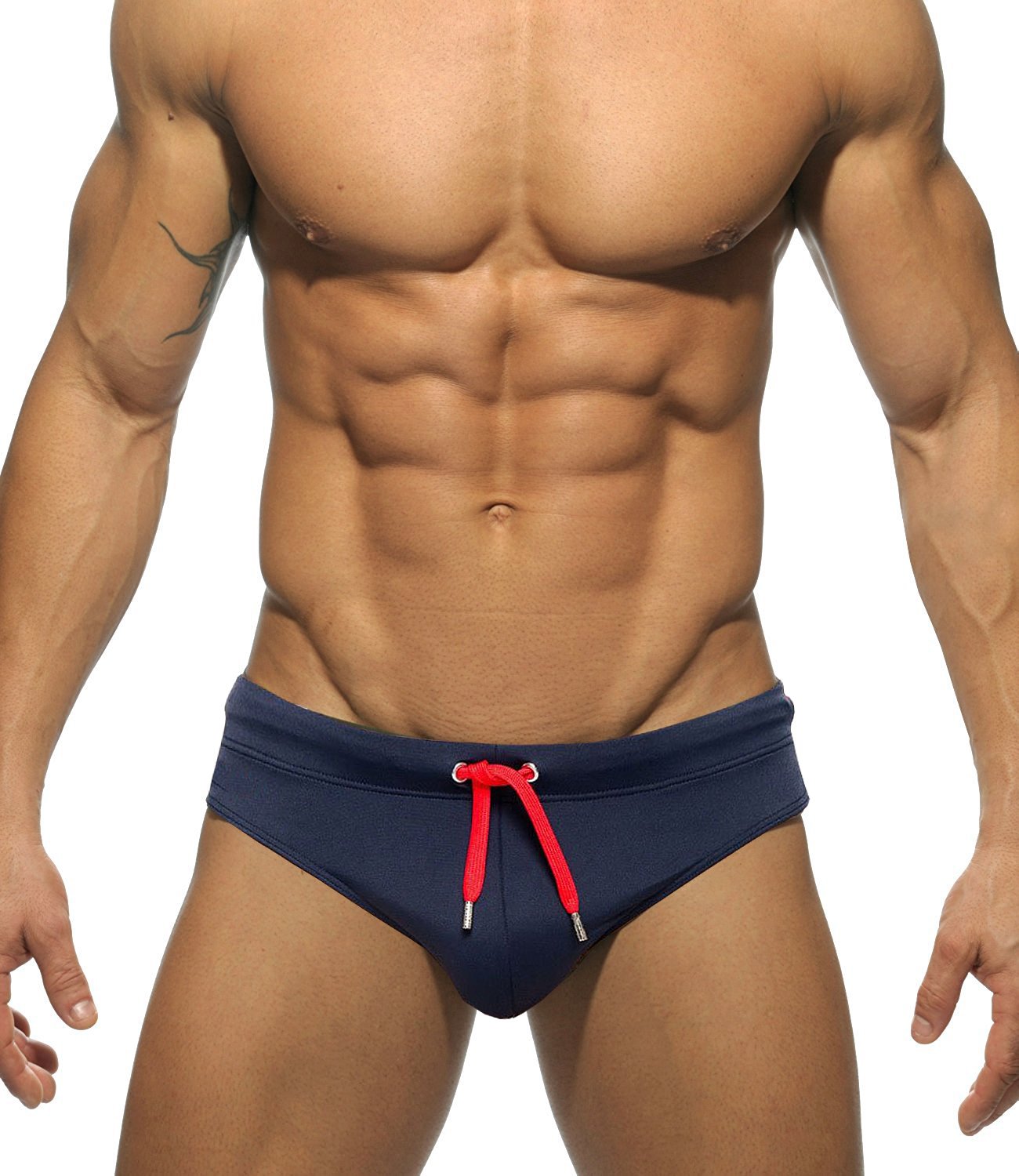 MIZOKMen's Swimwear Bikini Swimming Briefs Drawstring Swimsuits Board Surf Shorts Trunks