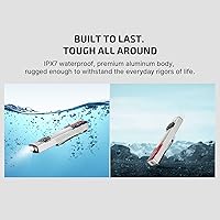 Vista 9 de OLIGHT Arkfeld Pro - Linterna plana recargable EDC con haz verde, combo UV y LED blanco, 1300 lúmenes, luces de bolsillo portátiles, triple fuente