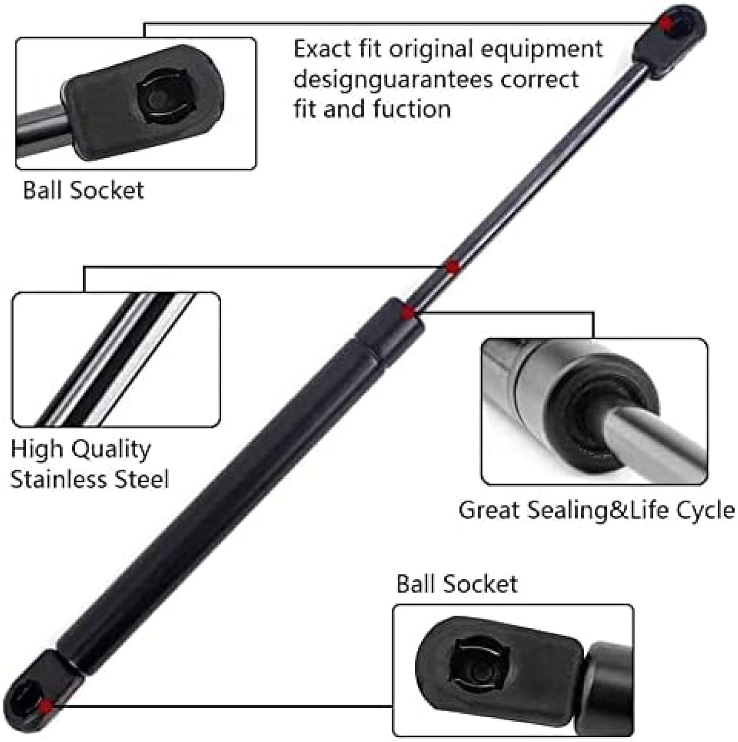 Car Rear Door Trunk Support Rod for Fiat for UNO Hatchback/Van(146) 1983-2006. Shock-Absorbing Gas Spring strut