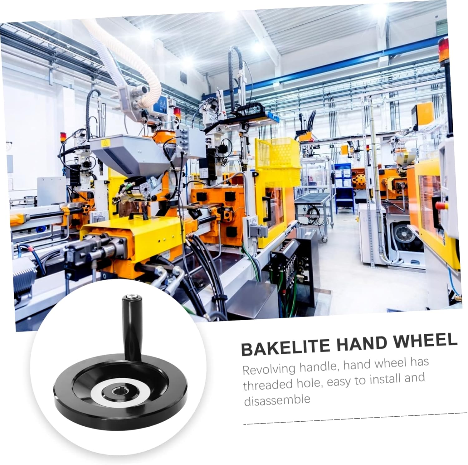 Round Hand Wheel Removable Handle Versatile Disassemble Wheel for CNC Machines Manual Grinders Lightweight Design Easy to Install and Use Standard Shaft Bored