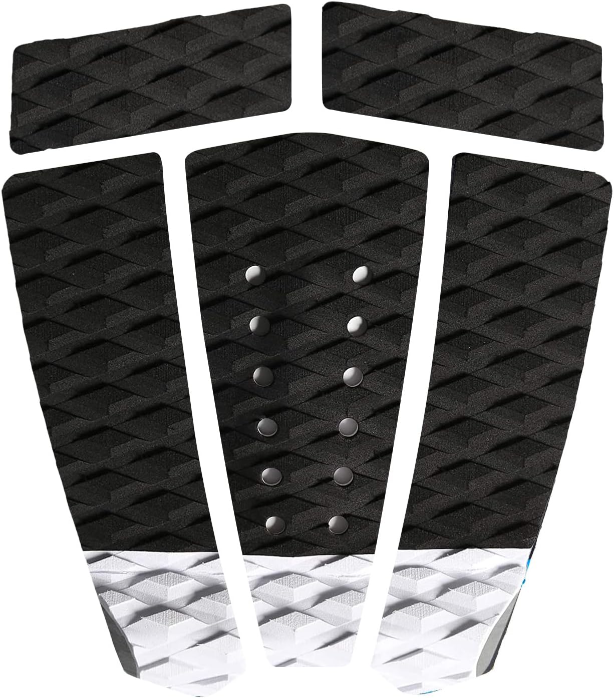 Abahub 3 Piece EVA Surfboard Deck Traction Pads with Kicker for Stomp Skimboards, Surf Boards, Funboard, Fish Board, Black/Blue/Green/Gray/Orange/Pink/White/Wine Red