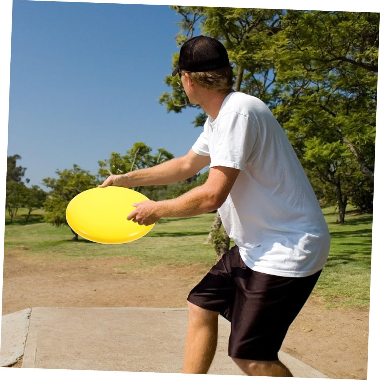 BESPORTBLE 6pcs Disc Golf Discs Durable Pe Material Mini Markers White Yellow Green Beginners and Casual Players Fun Outdoor Activity