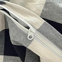 Vista 6 de FACE TWO FACE Juego de funda de edredón de 100 % algodón lavado, con textura parecida al lino, transpirable, duradero, suave, cómodo