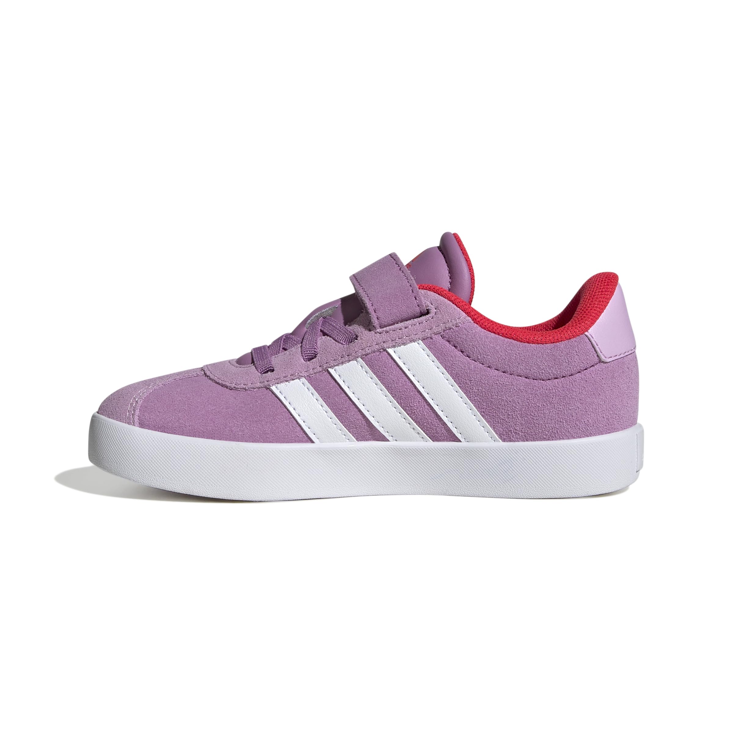 adidas Unisex Kids VL Court 3.0 Hook and Loop Shoes Kids, preloved Purple/FTWR White/Lucid red, 2.5 UK