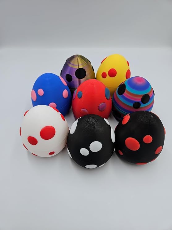 Jurassic Dinosaur Egg with 3X Dinosaur Fidget Animals - Triceratops, T-Rex, Parasaur - Includes Mystery Egg with Twist Enclosure - Educational, ADHD, Stress, Anxiety Relief