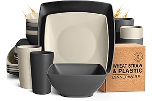 Teivio Plastic Dishware Set: A Durable and Earth-Friendly Dining Solution