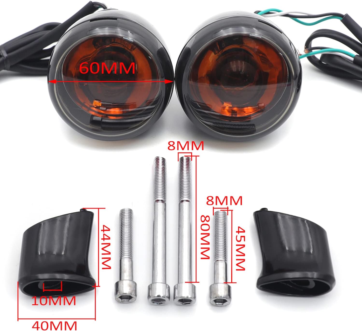 HTTMT- Black Rear Turn Signal Light Indicator Narrow Bracket For H-D 02-17 FXD FXDC FXDL FXDX FLSTF