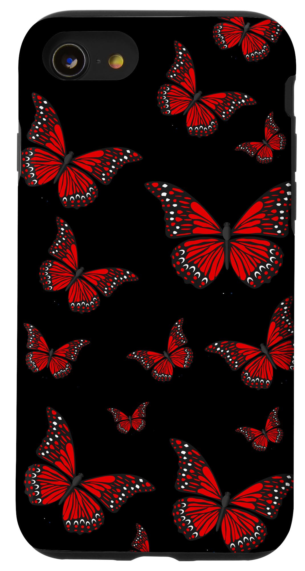 iPhone SE (2020) / 7 / 8 Red Butterflies Case