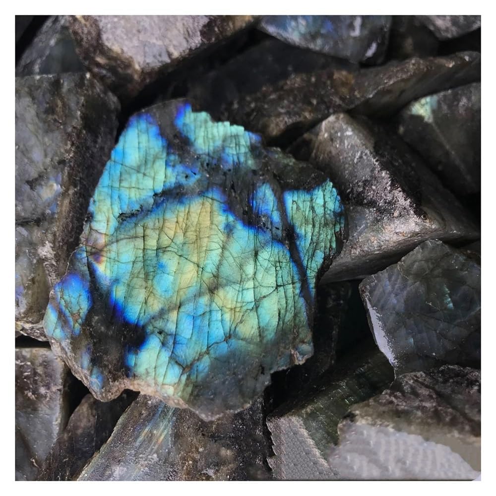 Piedra de labradorita LQYXGS de calidad mineral seleccionada en formato de un kilo