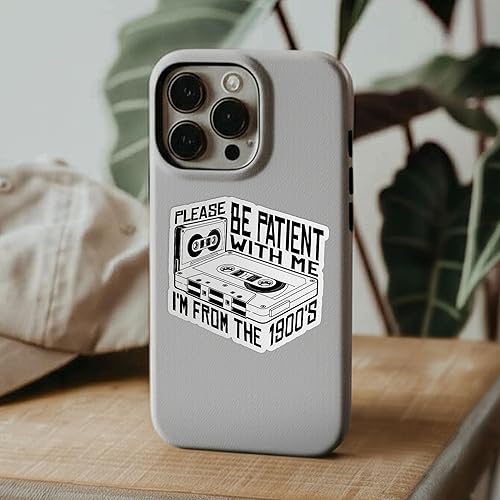 Miniatura 4 de Calcomanías divertidas retro de los 90 con texto en inglés Please Be Patient with Me I'm from the 1900s (Please Be Patient with Me I'm from The