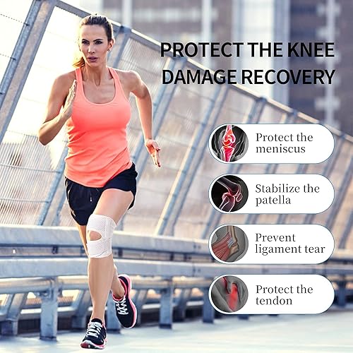 Miniatura 2 de Galvaran Knee Brace with Side Stabilizers Relieve Meniscus Tear Knee Pain ACL MCL Arthritis,Joint Pain Relief, Breathable Adjustable Knee Support