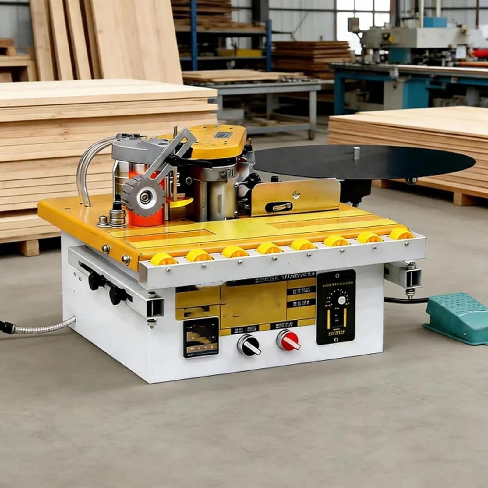 Pnpaea Portable Edge Bander for Woodworking, Automatic Gluing and Cutting Machine Speed Intelligent Temperature Control,with Temperature Control for Panel Edges