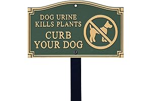 Curb Your Dog Signs for Lawn Yard with Ground Stake
