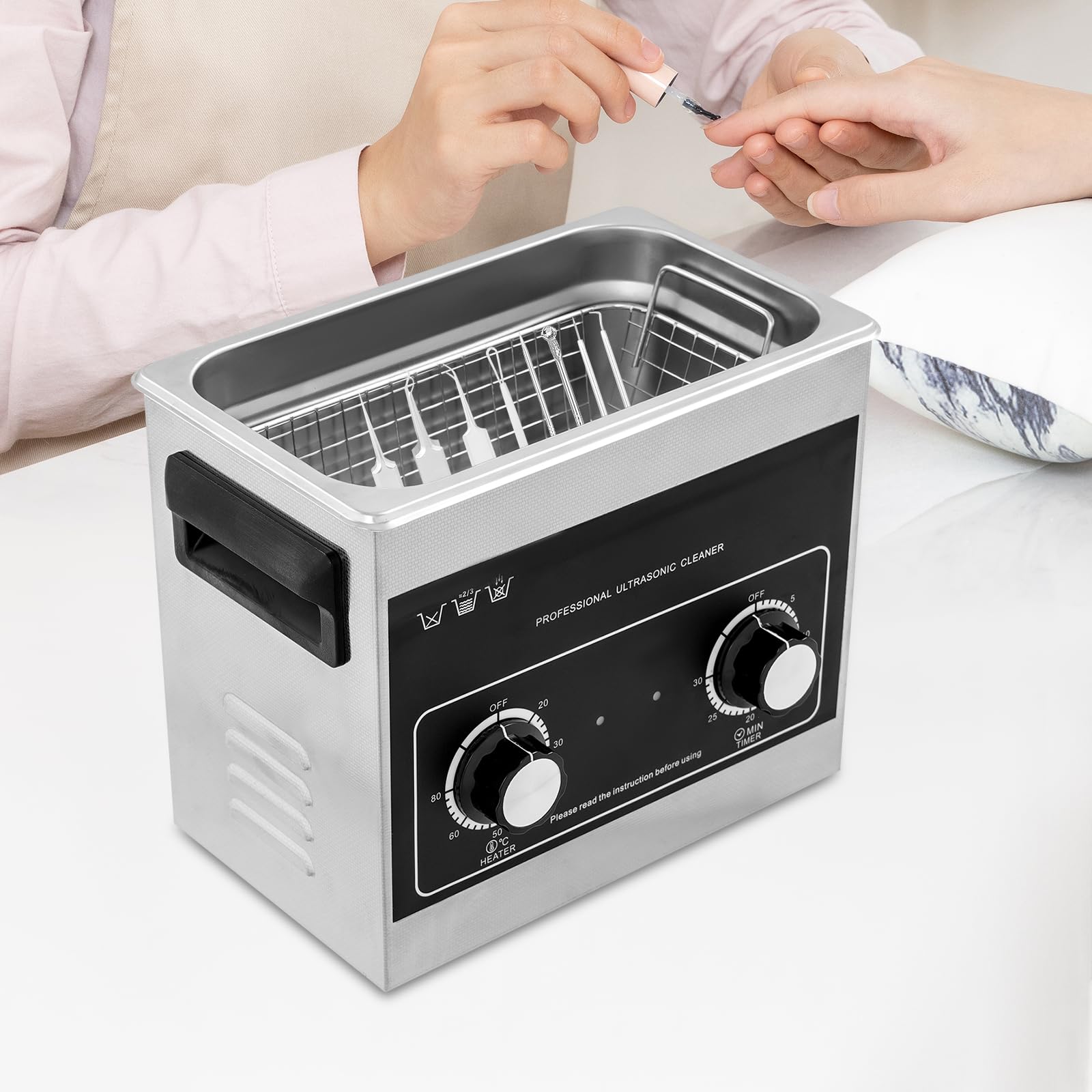 Ultraschallreiniger 3,2L 40KHz 120W mit Heizung für Brillen & Schmuck