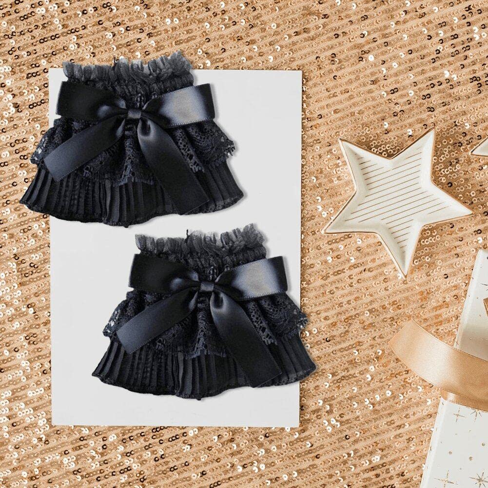 LJRPUPY Polsini da polso con piume gotiche staccabili e soffici, per