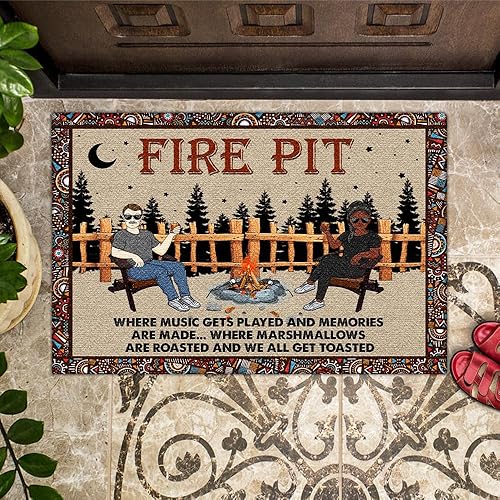 Miniatura 2 de Tapete para puerta de cámper, tapete de camping, regalos para mujeres, alfombra de campamento personalizada, alfombra de camping y alfombras,