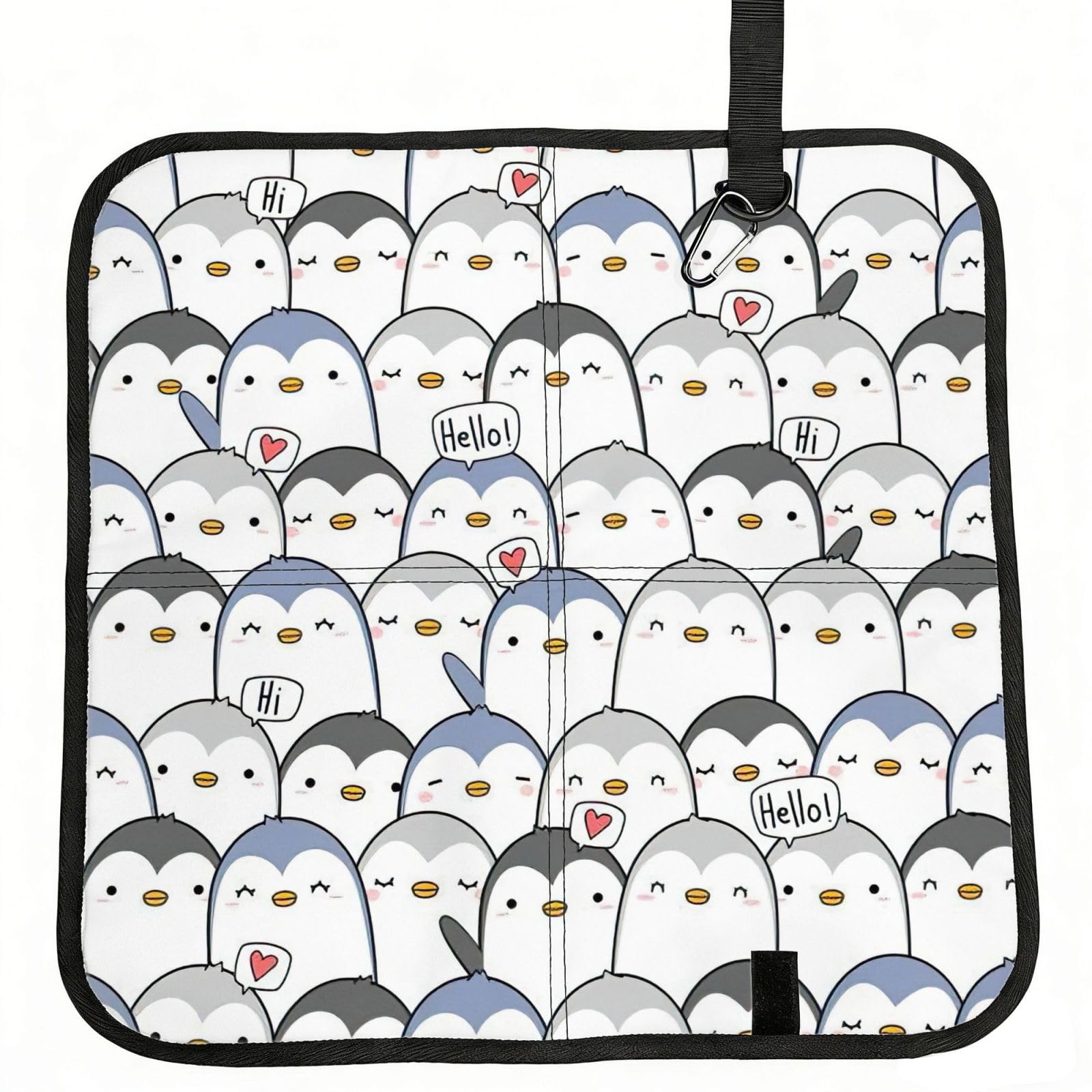 bghdfa Cute Penguin 1 Print Outdoor Sitting Mat Waterproof Oxford Cloth Seat Cushion Folding Foam Camping Seat For Picnic