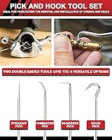 Vista 4 de Juego de 5 piezas de herramientas de instalación de sellos hidráulicos, herramientas de reparación de sellos de pistón de cilindro hidráulico, kits