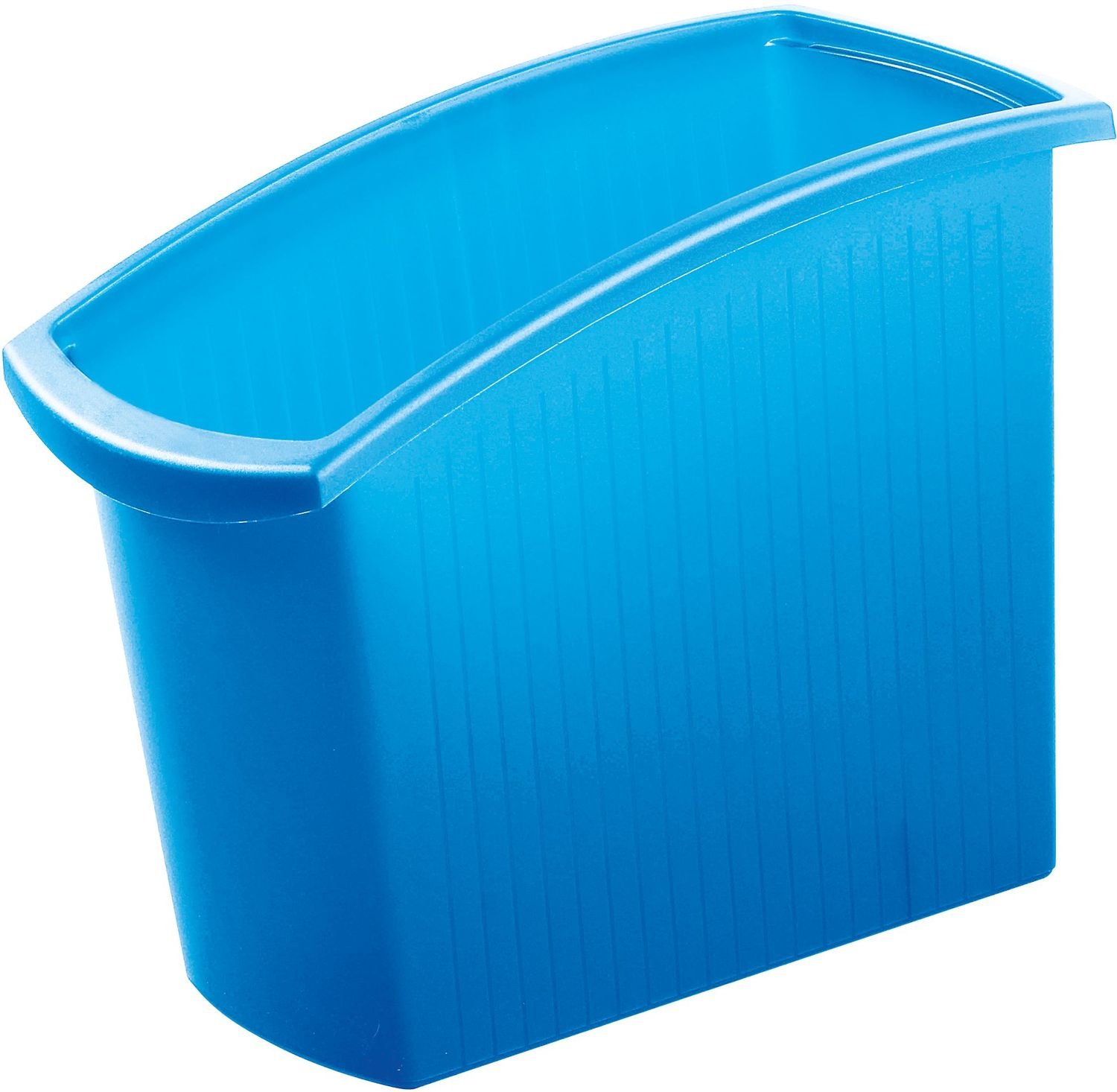 HAN 1840-64, MONDO waste bin. Trendy, ergonomic, rectangular and slim, 18 litres, translucent blue