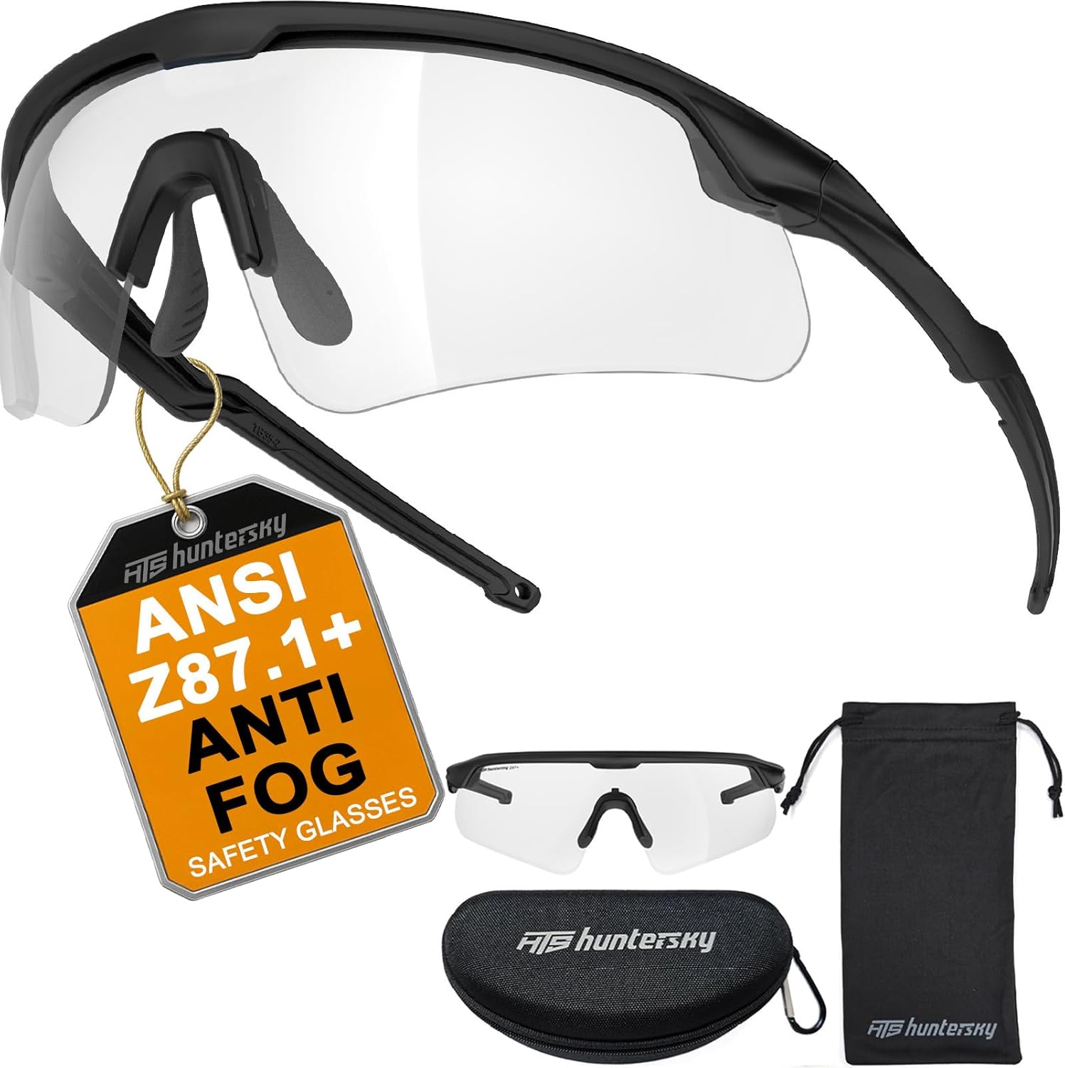 HTS HUNTERSKY Eye Protection Anti Fog Sport Safety Glasses for Women Youth Teen Running Cycling Riding Pickleball Range S54