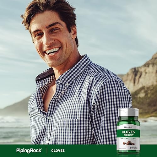 Miniatura 6 de Piping Rock Cápsulas de clavo de 1000 mg | 100 píldoras | Extracto concentrado | Suplemento de hierbas | Sin OMG y sin gluten