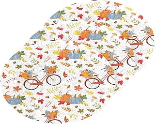 Autumn Pumpkins Bike Kitchen Sponges Fall Leaves Red Berries Cleaning Dish Sponges Non-Scratch Scrubber Sponge for Kitchen Bathroom Cars, pack of 3