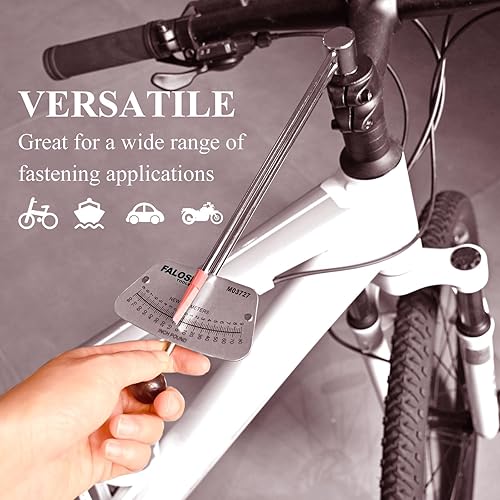 Miniatura 5 de FALOSI Llave dinamométrica de viga de transmisión de 14 pulgadas, 0-80 pulgadaslibras y 0-9 Newtonmetro, marcas de alta visibilidad para lecturas