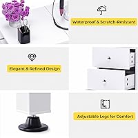 Vista 8 de Foldable Nail Table with Dust Collector, Manicure Desk for Nail Tech, with LED Lamp, Wrist Rest, Rolling Nail Table for Salon, Home Beauty Blanco