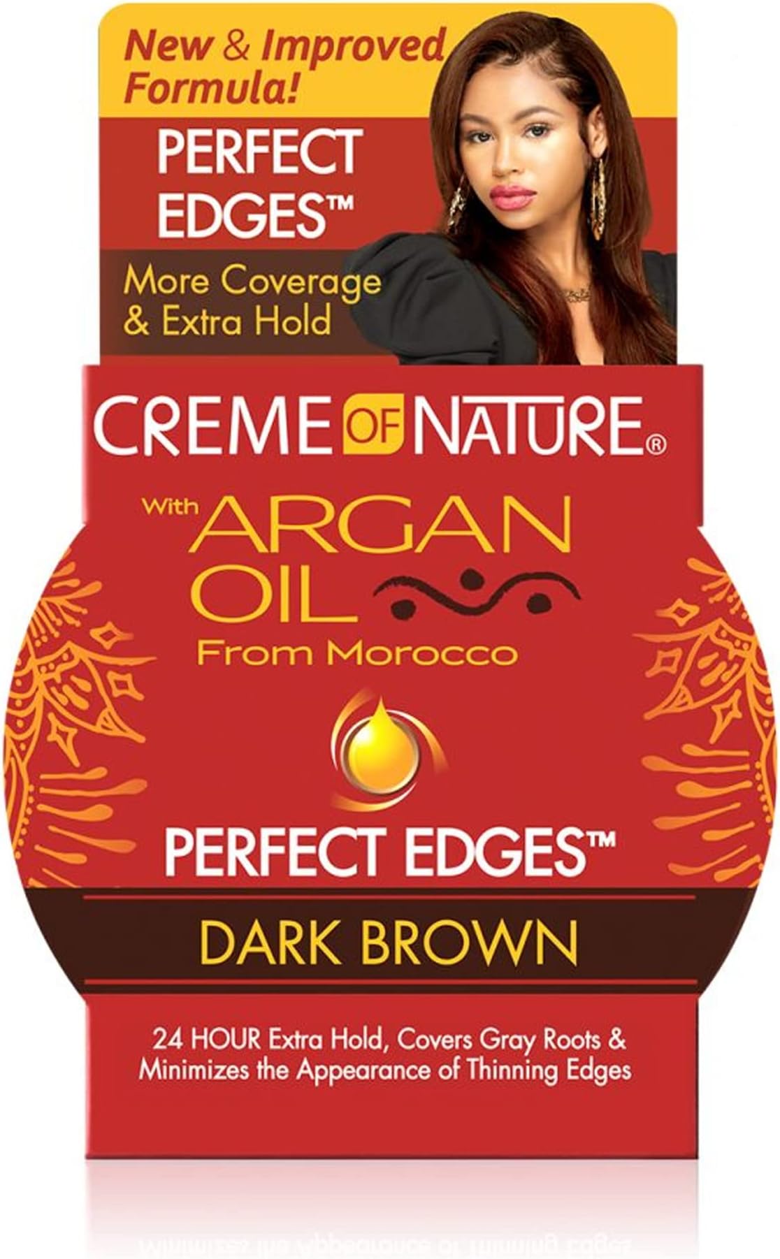 Argan Perfect Edges Hair Gel 66 ml, Brown