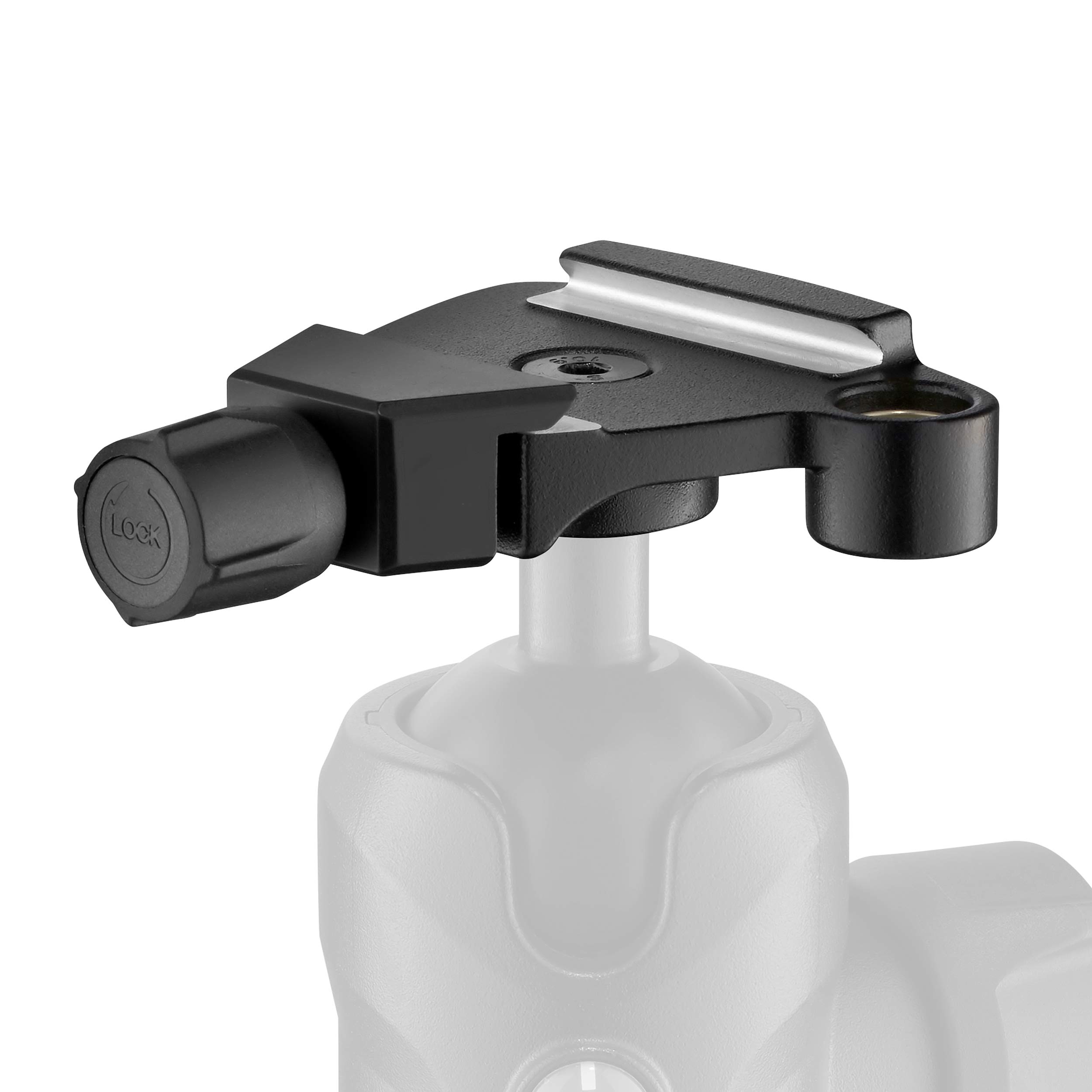 Manfrotto Traveler Top Lock adapter do szybkiego zwalniania - kompatybilny z Arca uchwyt płytowy do statywów Befree, głowic kulowych 494 i 496 - kompaktowy i lekki - aluminium - MSQ6T, czarny
