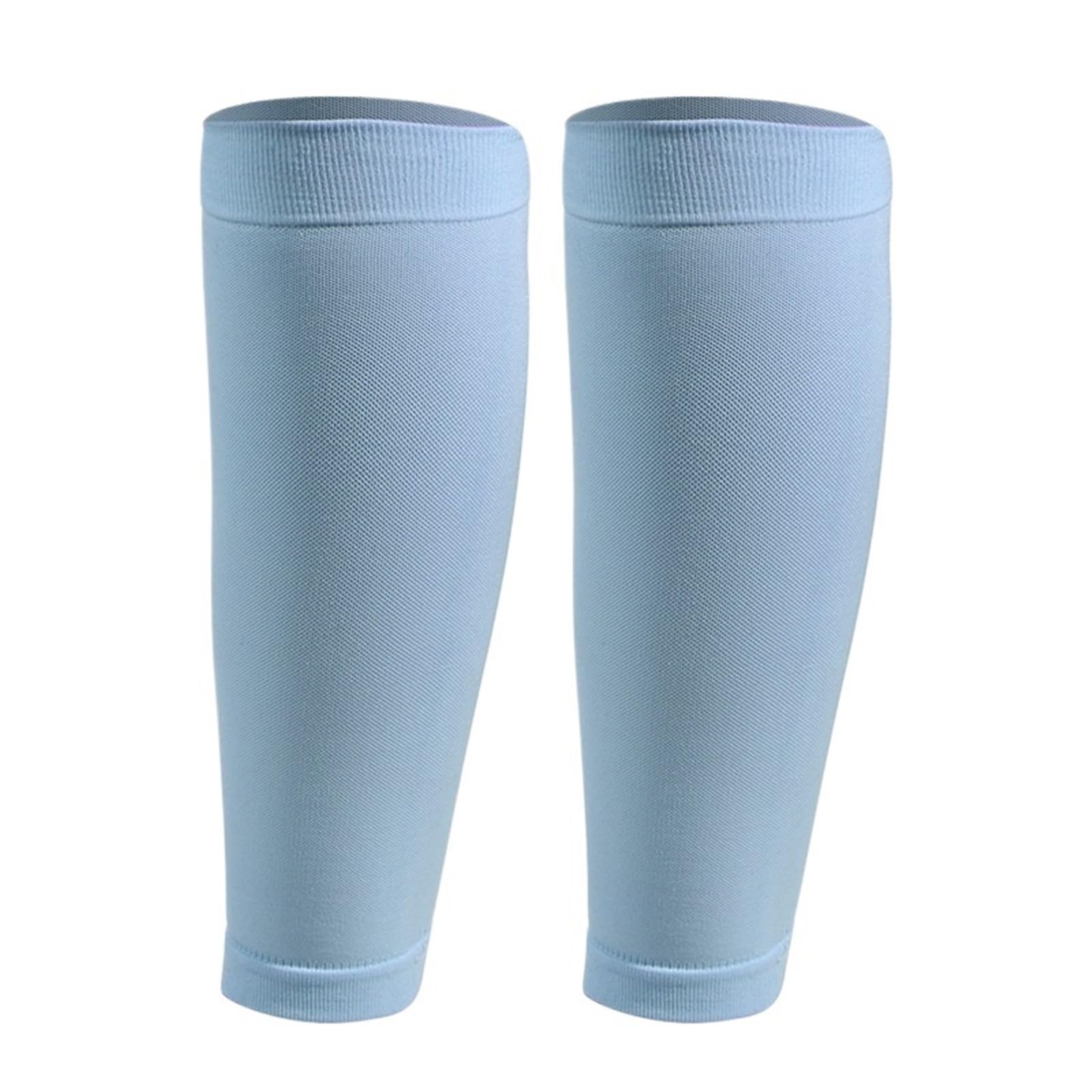 Manga compresion gemelos azul para futbol y correr un par de medias transpirables