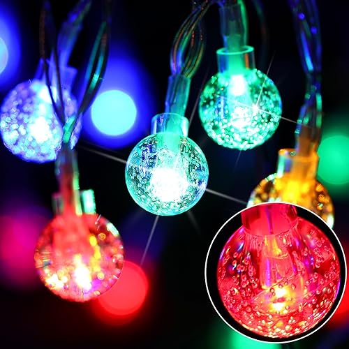 Miniatura 1 de Bencailor Guirnalda de luces decorativas para árbol de Navidad, luces colgantes para árbol, patio, porche, balcón, luces impermeables para árbol de